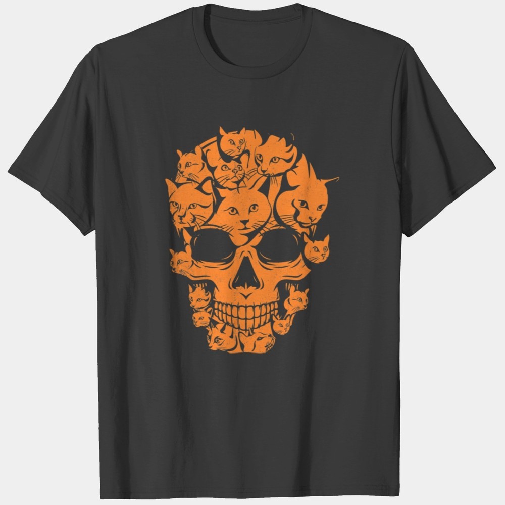 Funny Cat Halloween Costume Skull Cats Skeleton Ca T Shirts - Picture 1 of 4